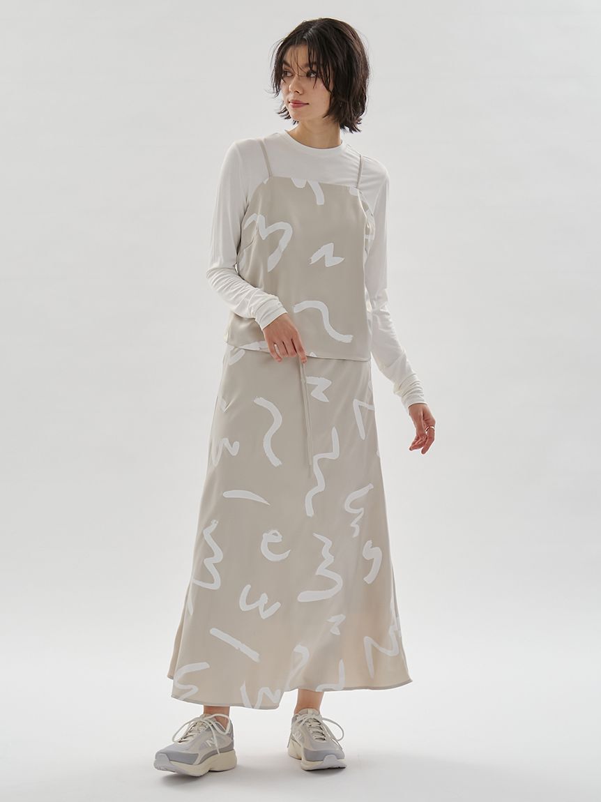 emmi atelier「サテンドロストキャミソール【セットアップ対応】」|キャミソール|