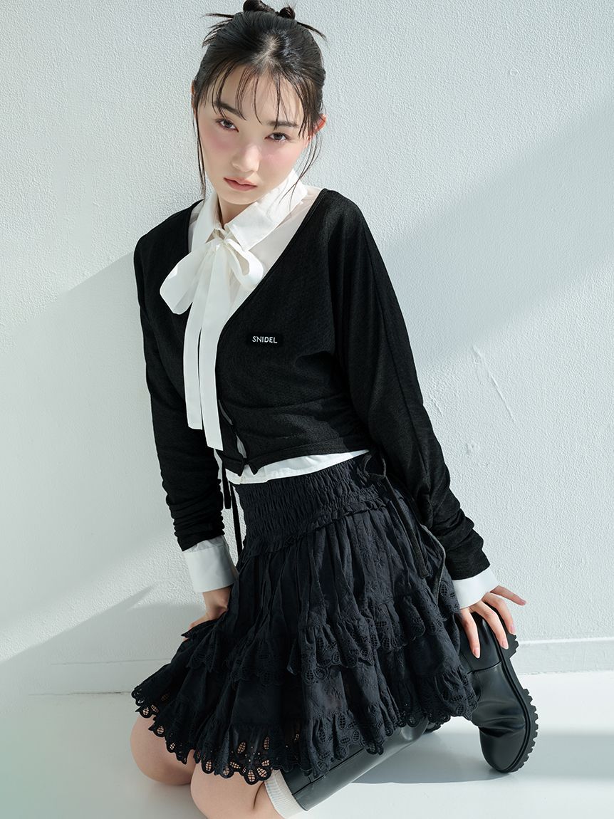 SNIDEL「コットンフリルスカショーパン」|その他|BLK