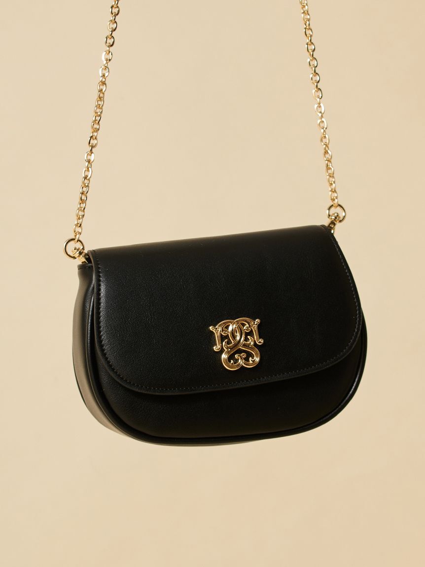 SNIDEL「ラウンドフラップミニショルダー」|ショルダー・メッセンジャー|BLK