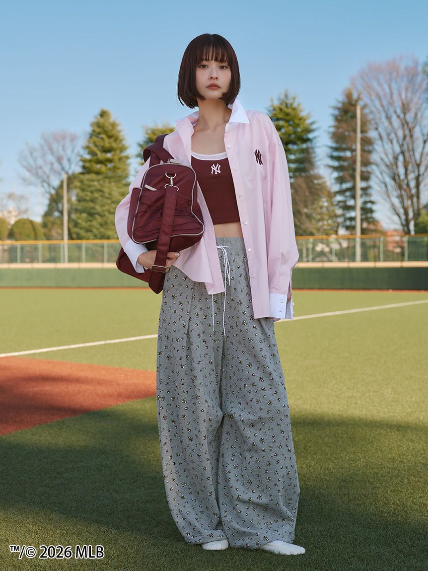 SNIDEL「【MLB】Sustainableスウェットワイドパンツ」|チノ|GRY