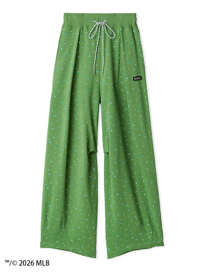 SNIDEL「【MLB】Sustainableスウェットワイドパンツ」|チノ|GRN
