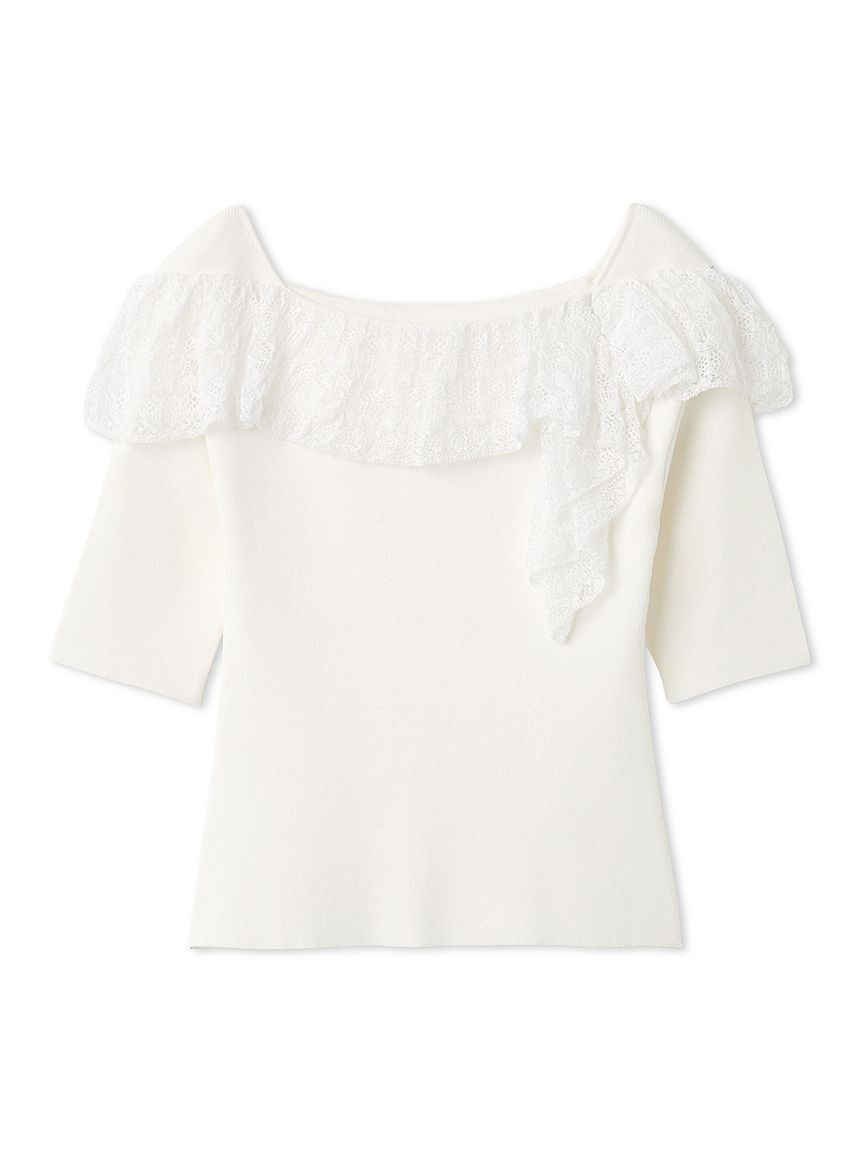 CELFORD「レース編みフリルニットプルオーバー」|ニット・セーター|OWHT