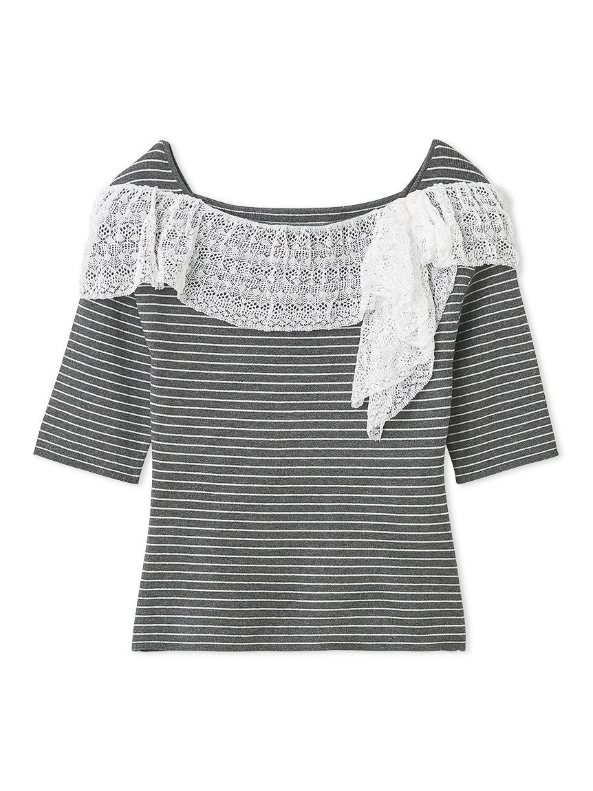 CELFORD「レース編みフリルニットプルオーバー」|ニット・セーター|