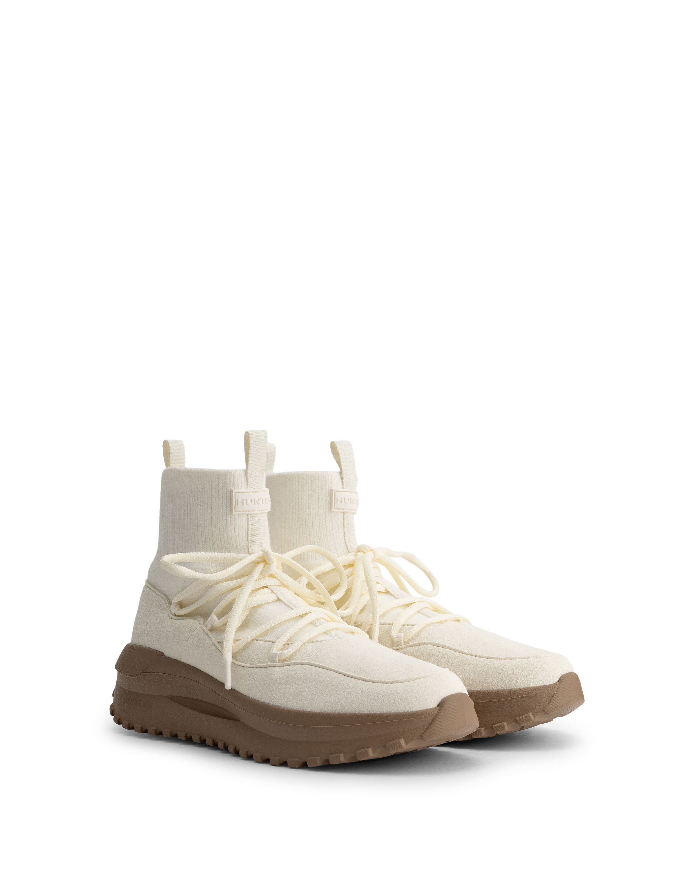 HUNTER「ユニセックス トラベル フロー ビーガン スエード ニット レース ブーツ」|スニーカー|WGU