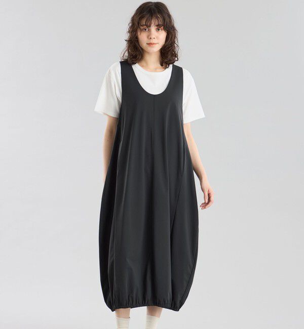 MACKINTOSH PHILOSOPHY「GREY LABEL テックジャージーコクーンワンピース」|ワンピース|ブラック