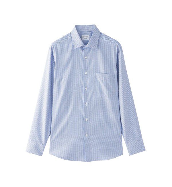 MACKINTOSH PHILOSOPHY「トロッター セミワイドシャツ 無地/ブルーバリエーション」|シャツ・ブラウス|ギンガムチェック