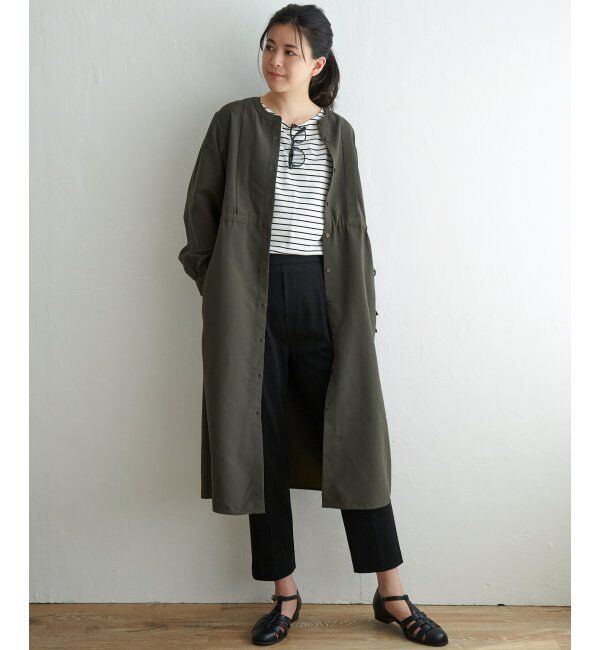 ikka「2WAYタックドロストワンピース」|ワンピース|オリーブ