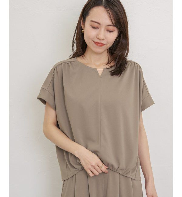 IKKA LOUNGE「GOKU楽冷感さらっとプルオーバー」|Tシャツ・カットソー|ベージュ