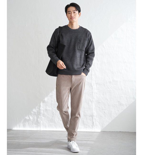 ikka「ウールライクニットヘリンボンプルオーバー」|パーカー|