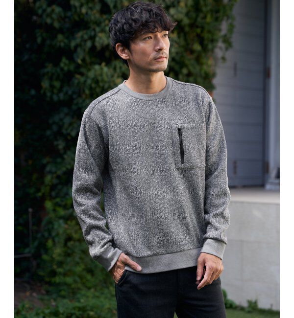 ikka「ウールライクニットヘリンボンプルオーバー」|パーカー|