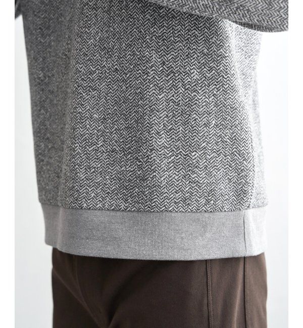 ikka「ウールライクニットヘリンボンプルオーバー」|パーカー|