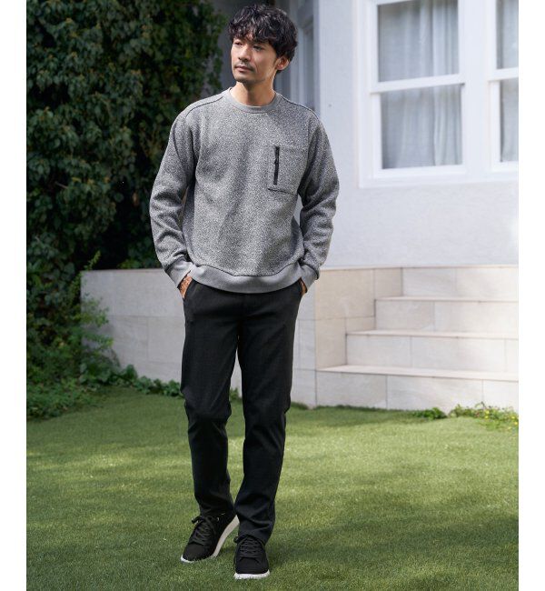 ikka「ウールライクニットヘリンボンプルオーバー」|パーカー|