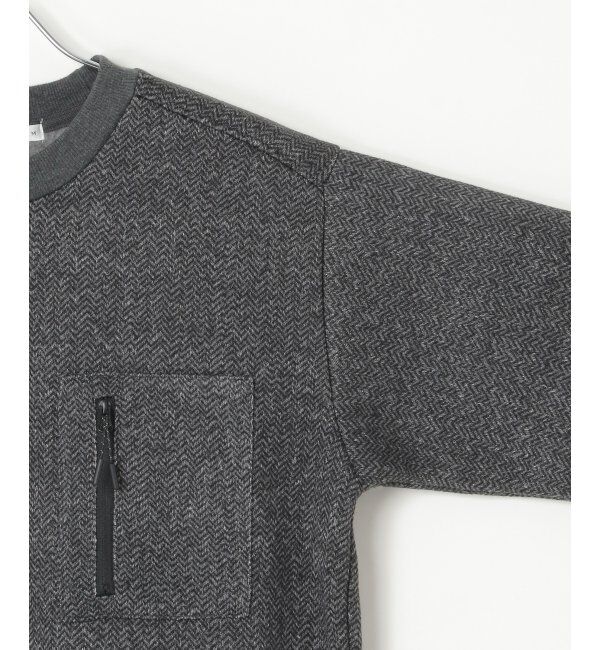 ikka「ウールライクニットヘリンボンプルオーバー」|パーカー|