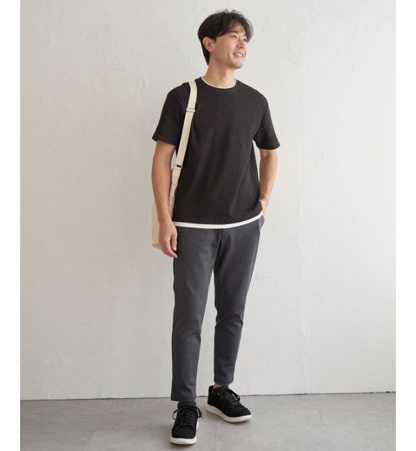 ikka「【抗菌防臭】冷感ドライワッフルフェイクT」|Tシャツ・カットソー|