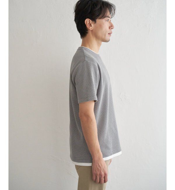 ikka「【抗菌防臭】冷感ドライワッフルフェイクT」|Tシャツ・カットソー|