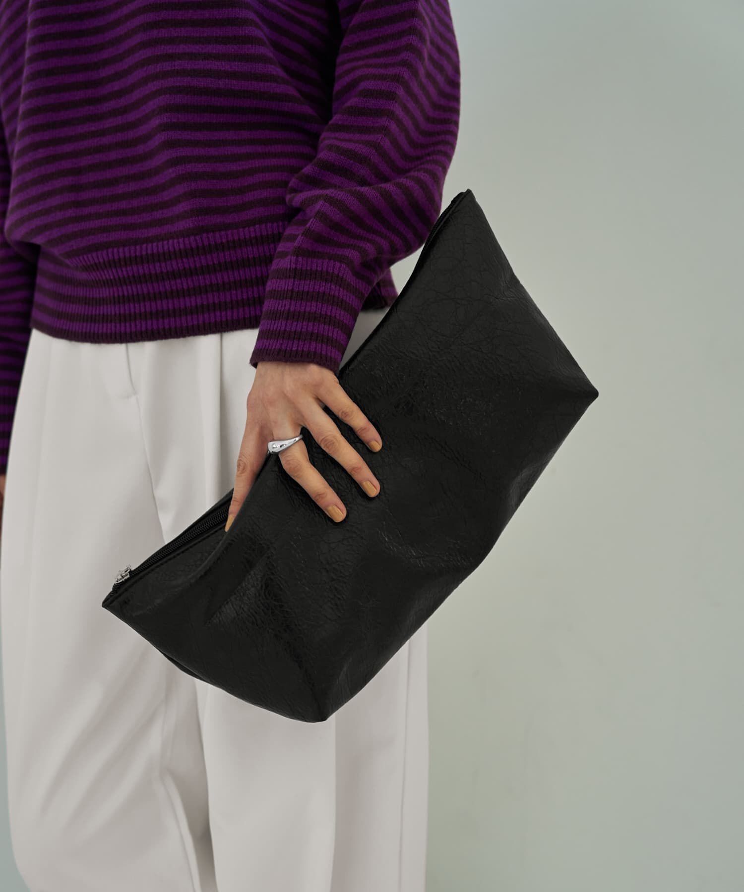 STYLE DELI「シボ加工横長フォルムトートバッグ」|トートバッグ|