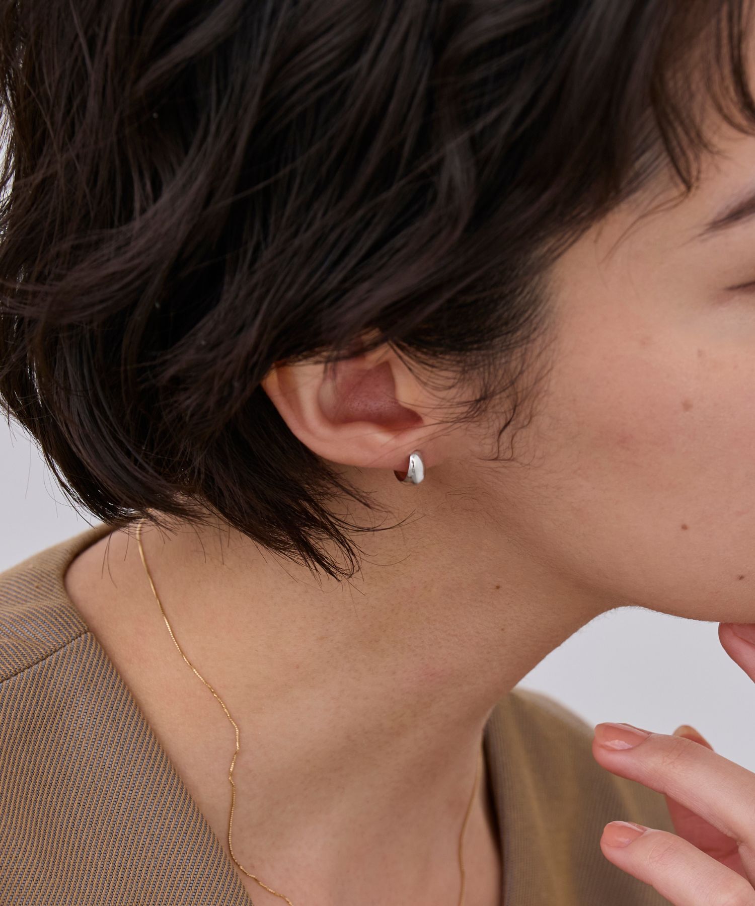 JUPITER「【K10】プランプフープピアス/ユニセックス/シルバー」|ピアス|