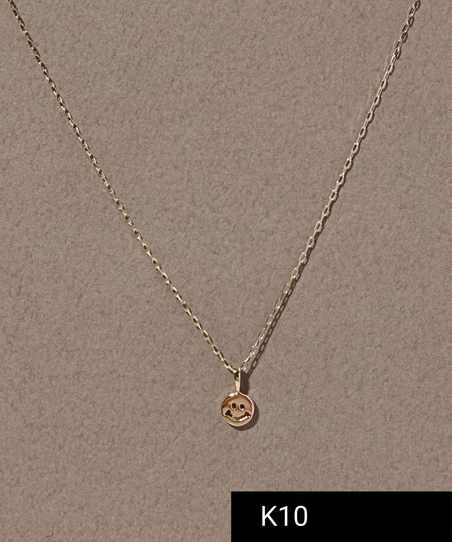 JUPITER「【K10】エブリデイスマイルモチーフネックレス/40cm」|ネックレス|ゴールド