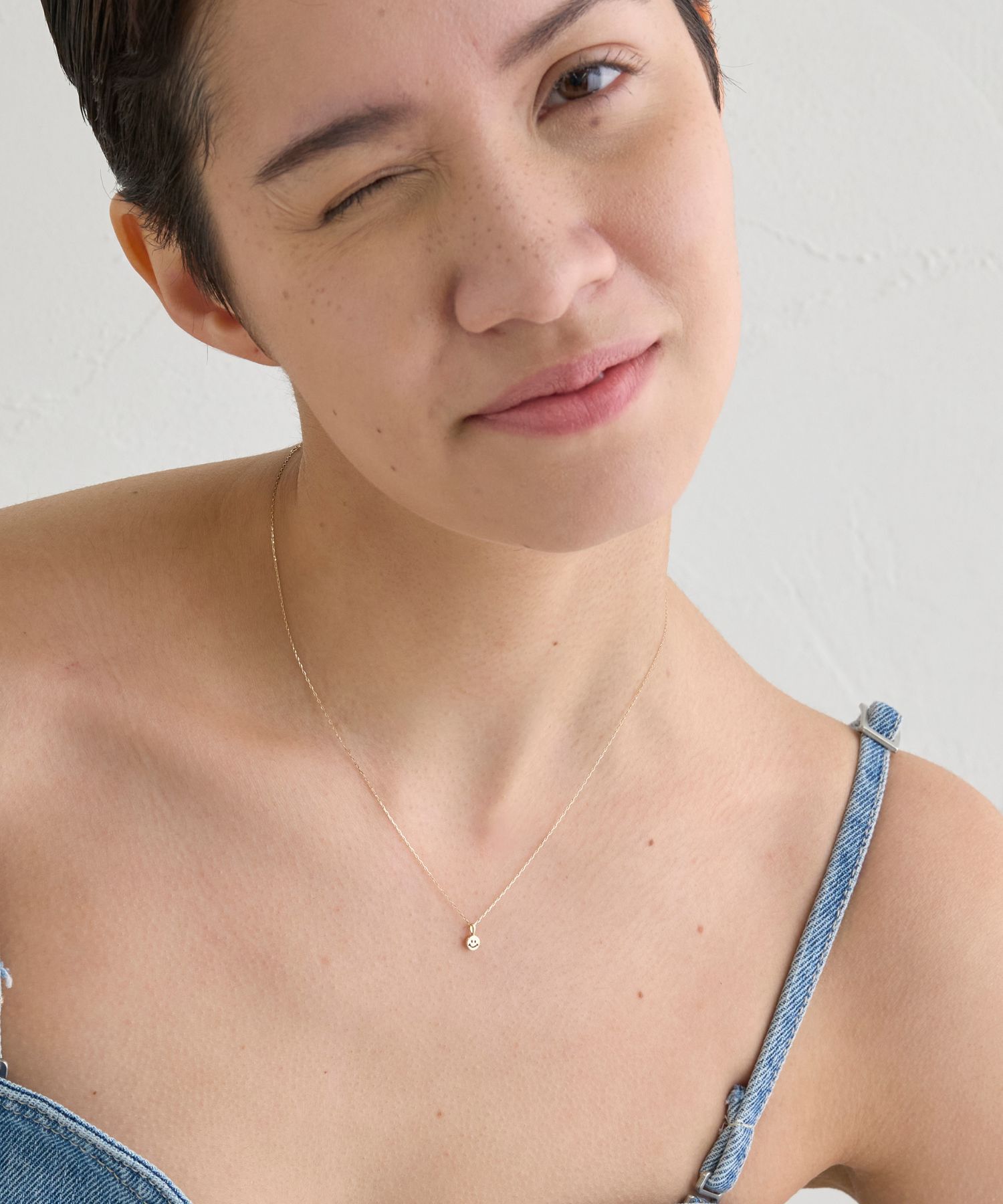 JUPITER「【K10】エブリデイスマイルモチーフネックレス/40cm」|ネックレス|