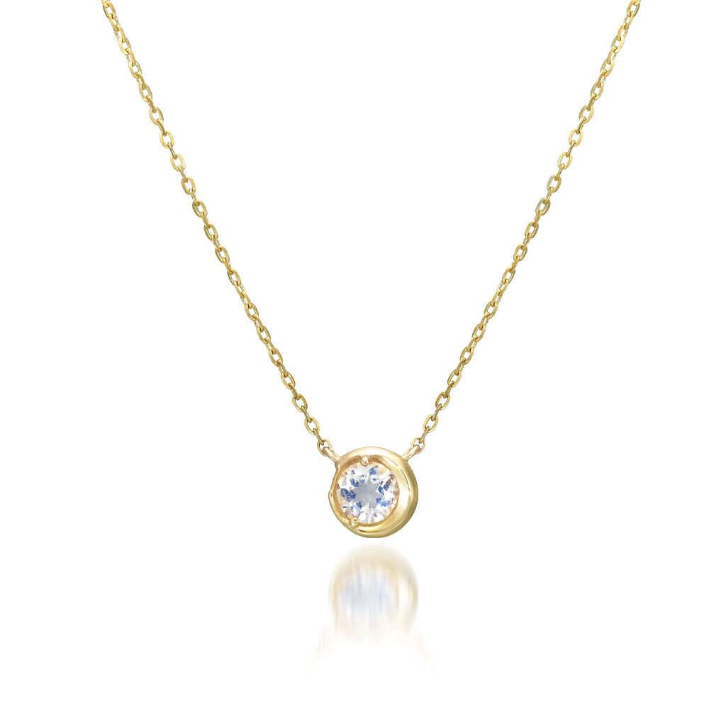 STAR JEWELRY「MOON SETTING」|ネックレス|イエローゴールド