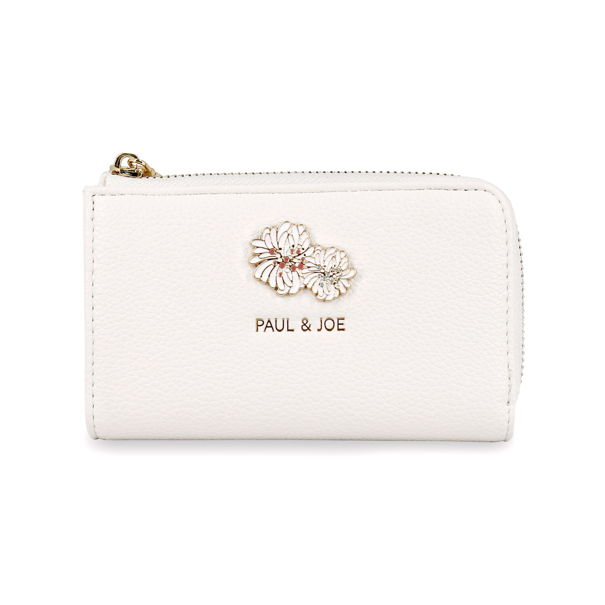 PAUL&JOE「キーケース／クリザンテーム　メタル　／ＰＡＵＬ　＆　ＪＯＥ」|コインケース|アイボリー