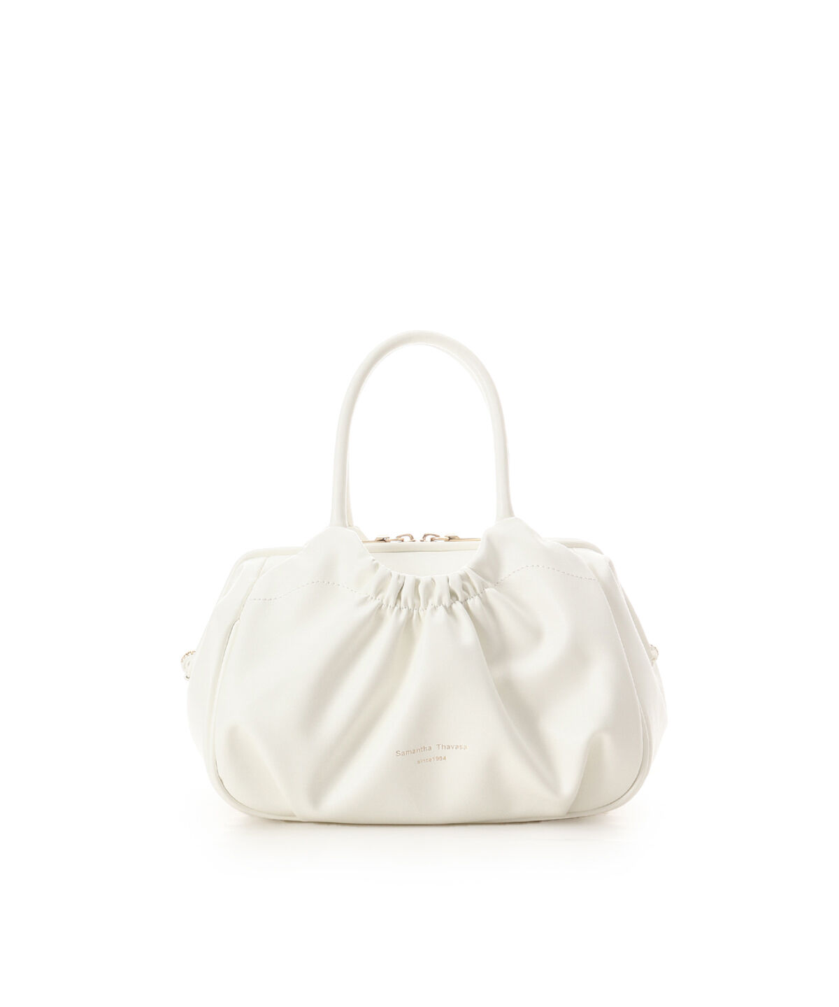 Samantha Thavasa「ギャザーデザインハンドバッグ」|ハンドバッグ|ホワイト