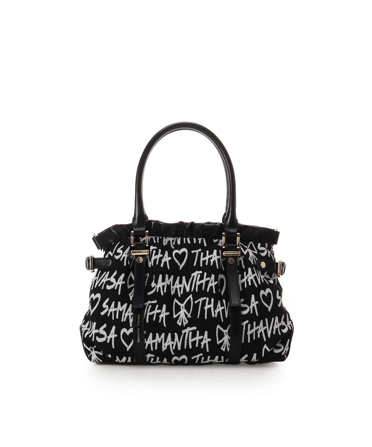 Samantha Thavasa「スクリッタ柄 サマンサ ルプリュ・ミニョン ハンドバッグ[Revival Collection]」|ハンドバッグ|ブラック