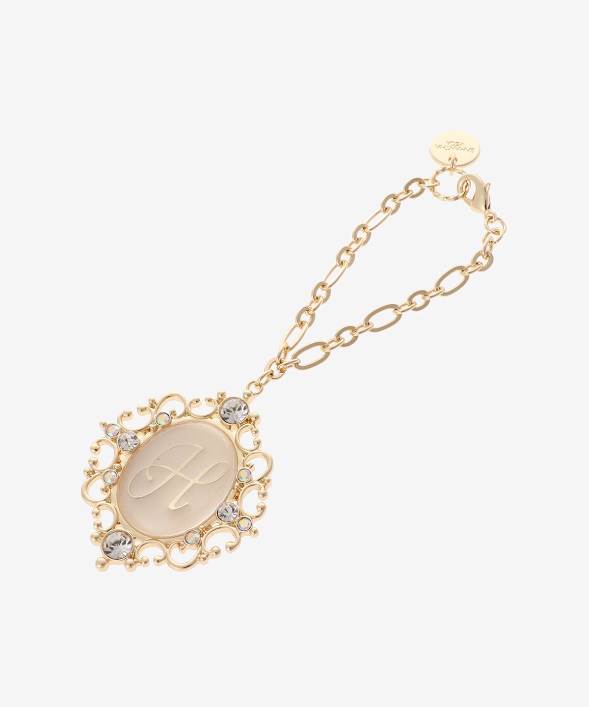 Samantha Vega「クリアカメオ風イニシャルチャーム（H）」|チャーム・キーホルダー|ゴールド
