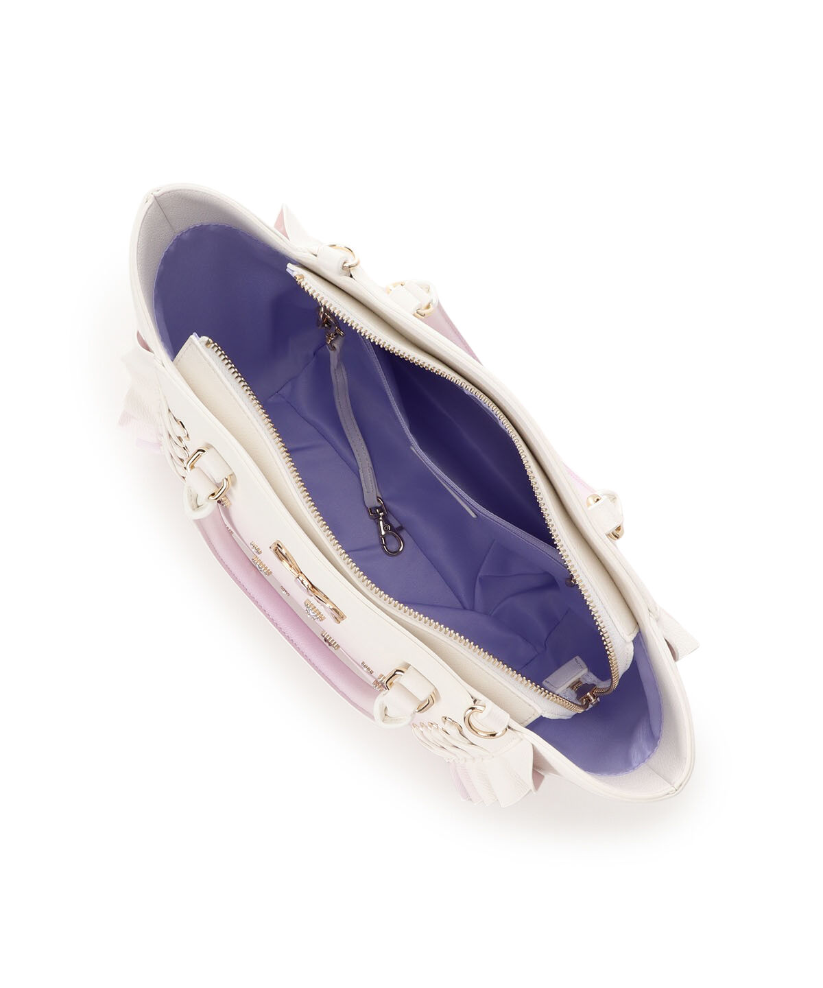 Samantha Vega「レースアップハートビジューグラデーションフラッター（小）」|ハンドバッグ|