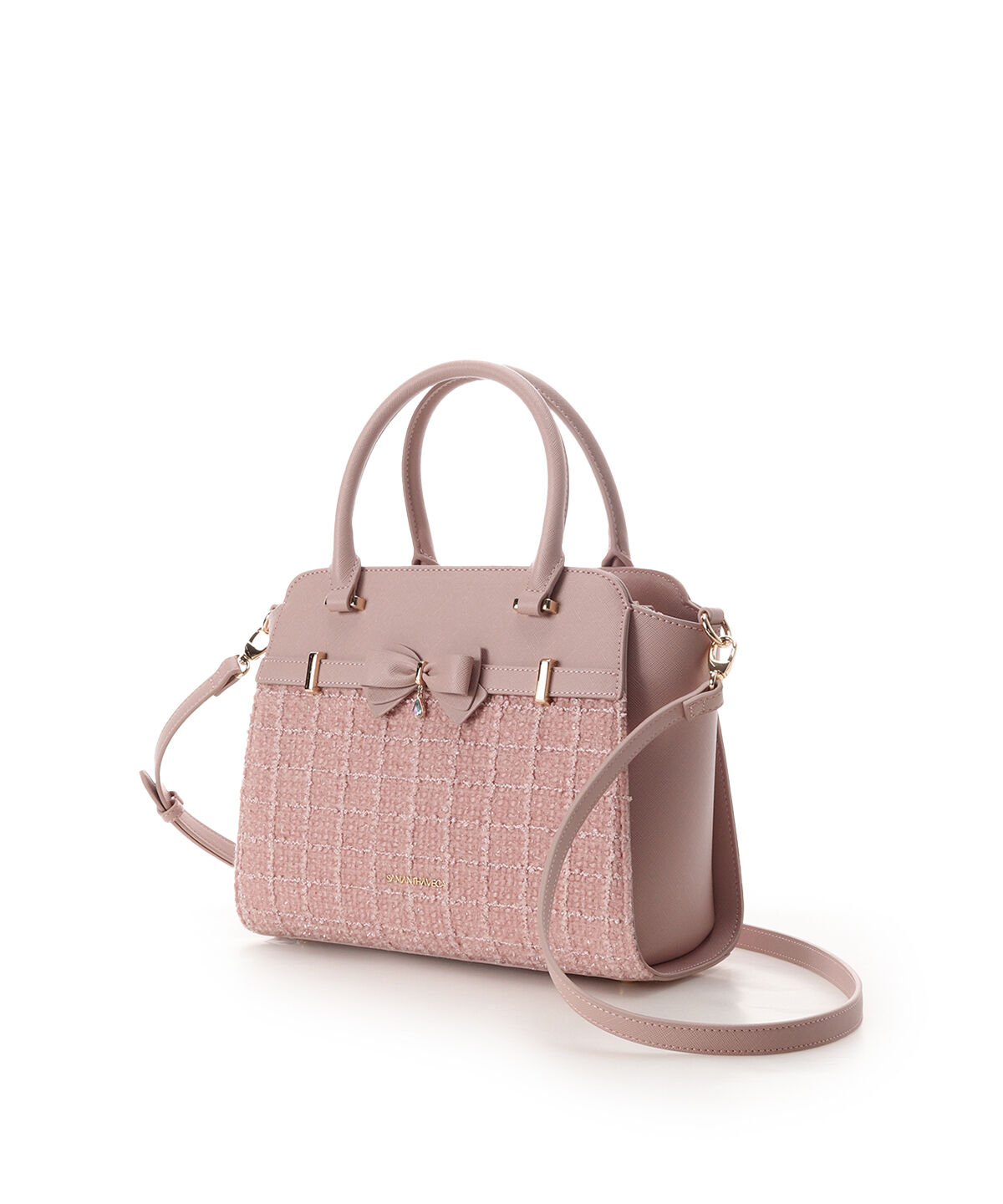 Samantha Vega「ツイードアクセントリボンハンドバッグ」|ハンドバッグ|