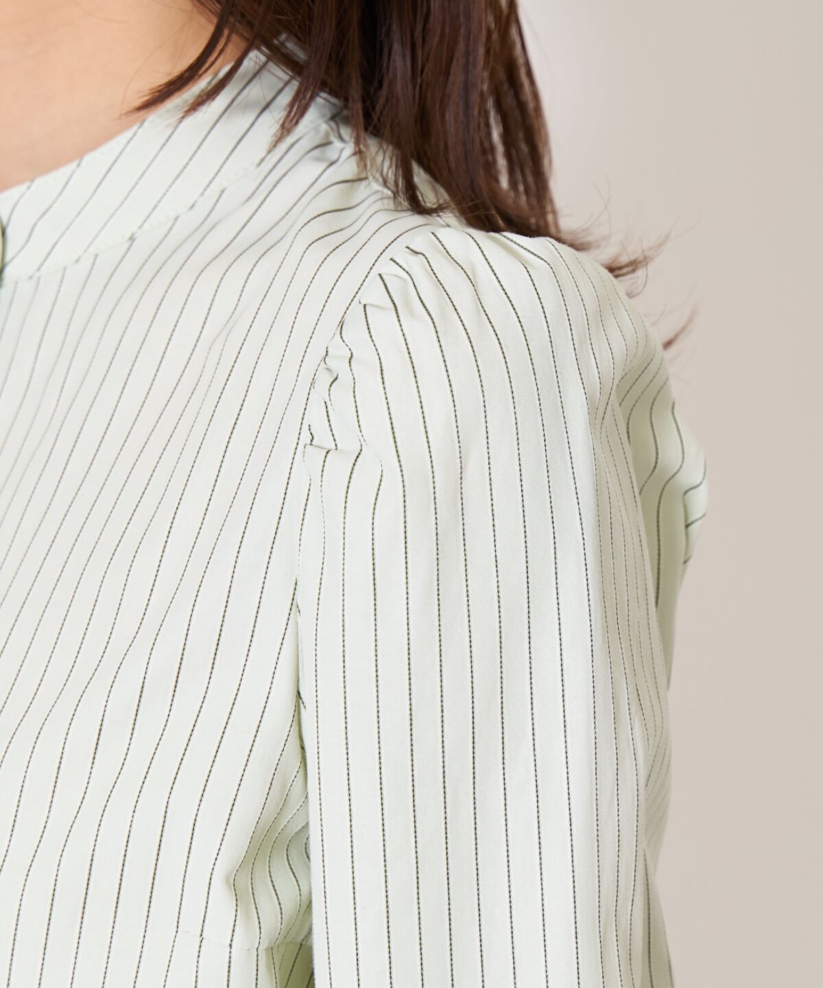 アンドクチュール「バタフライリボンストライプブラウス」|シャツ・ブラウス|