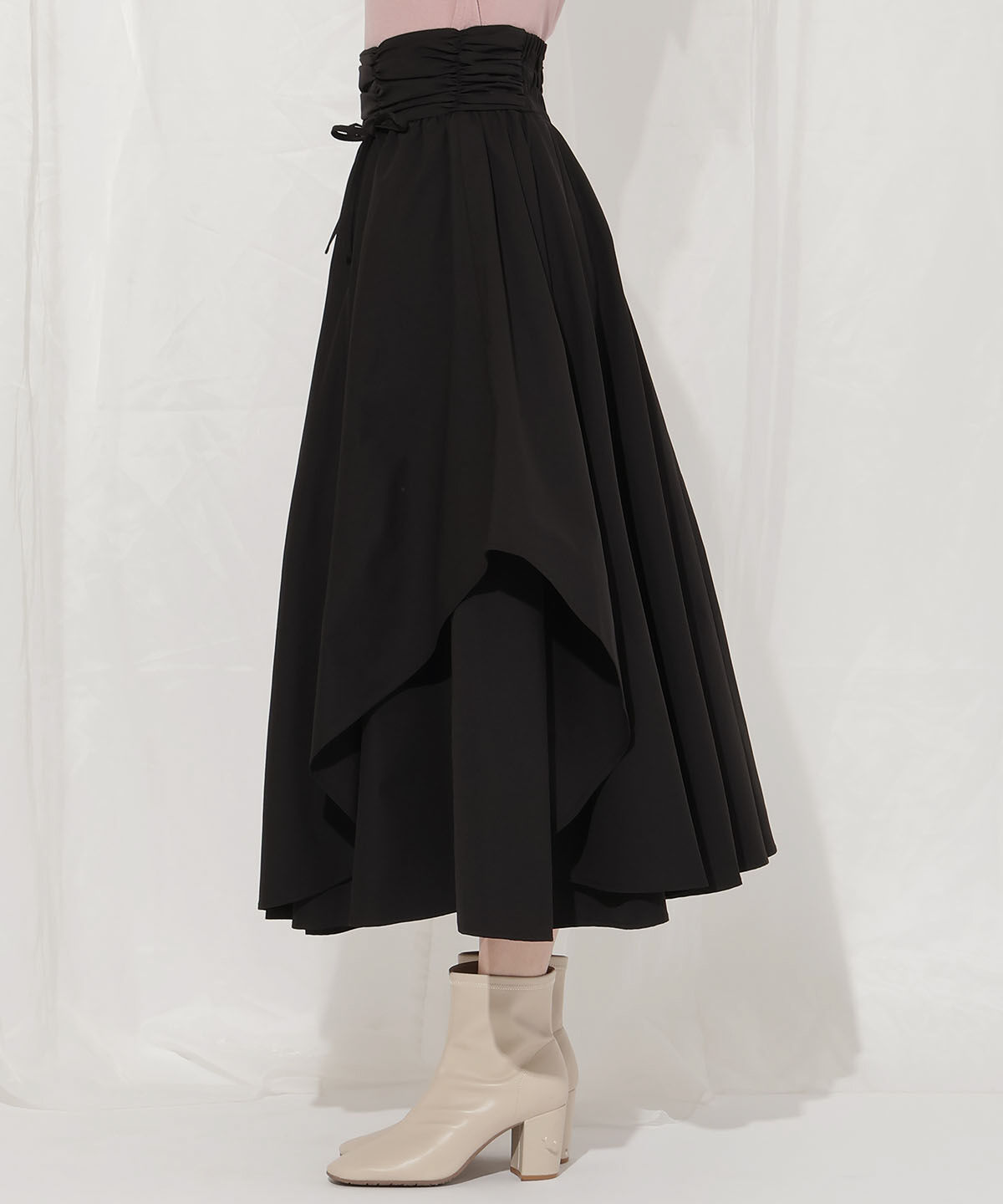WILLSELECTION「ドロスト風リボンスカート」|フレア|