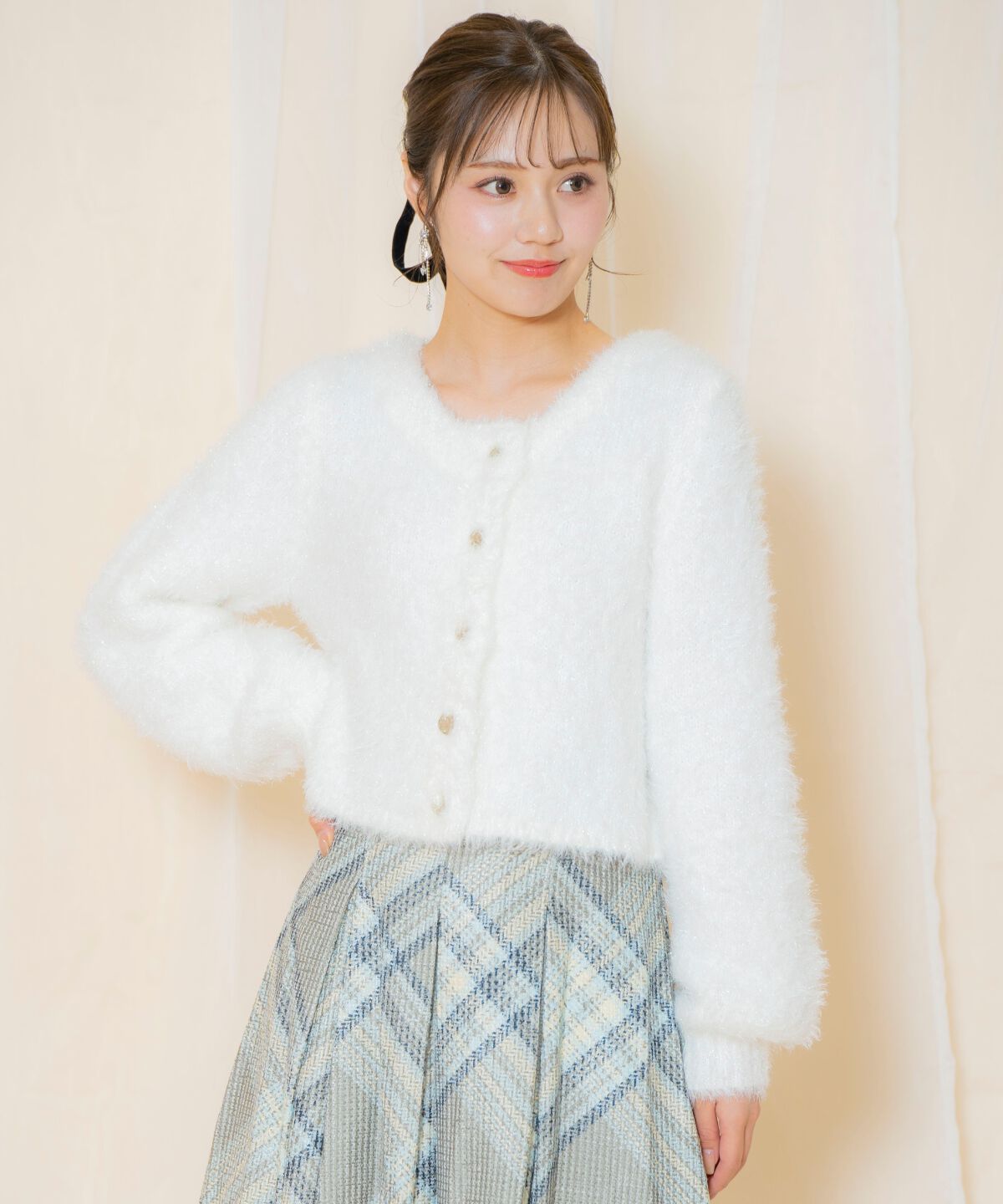 WILLSELECTION「シャギーラメカーディガン」|カーディガン|