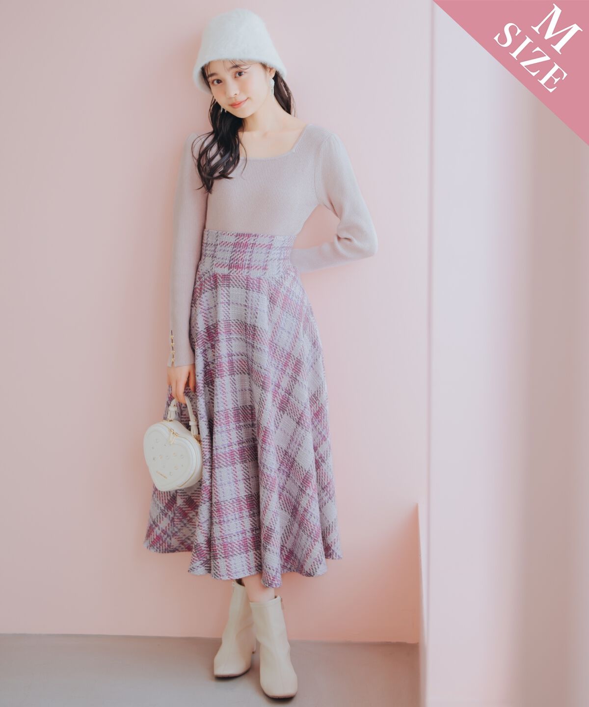 WILLSELECTION「オリジナルチェックスカート」|フレア|