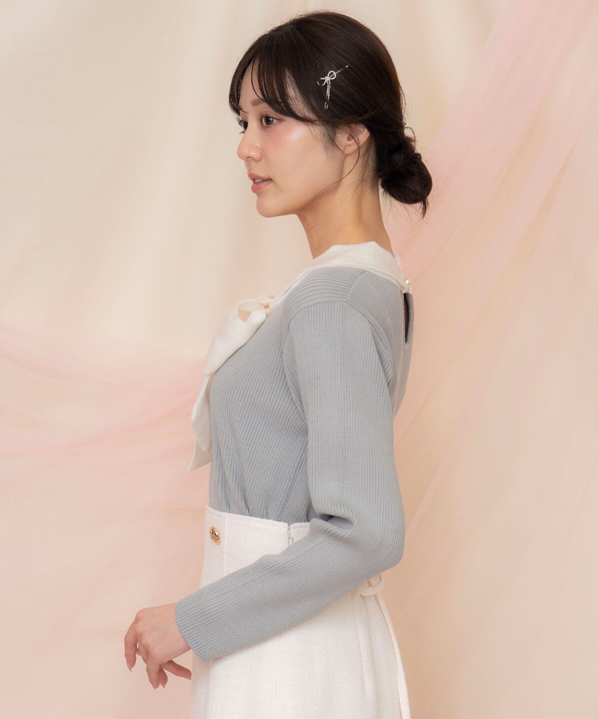 WILLSELECTION「シアーリボンタイプルオーバー」|ニット・セーター|