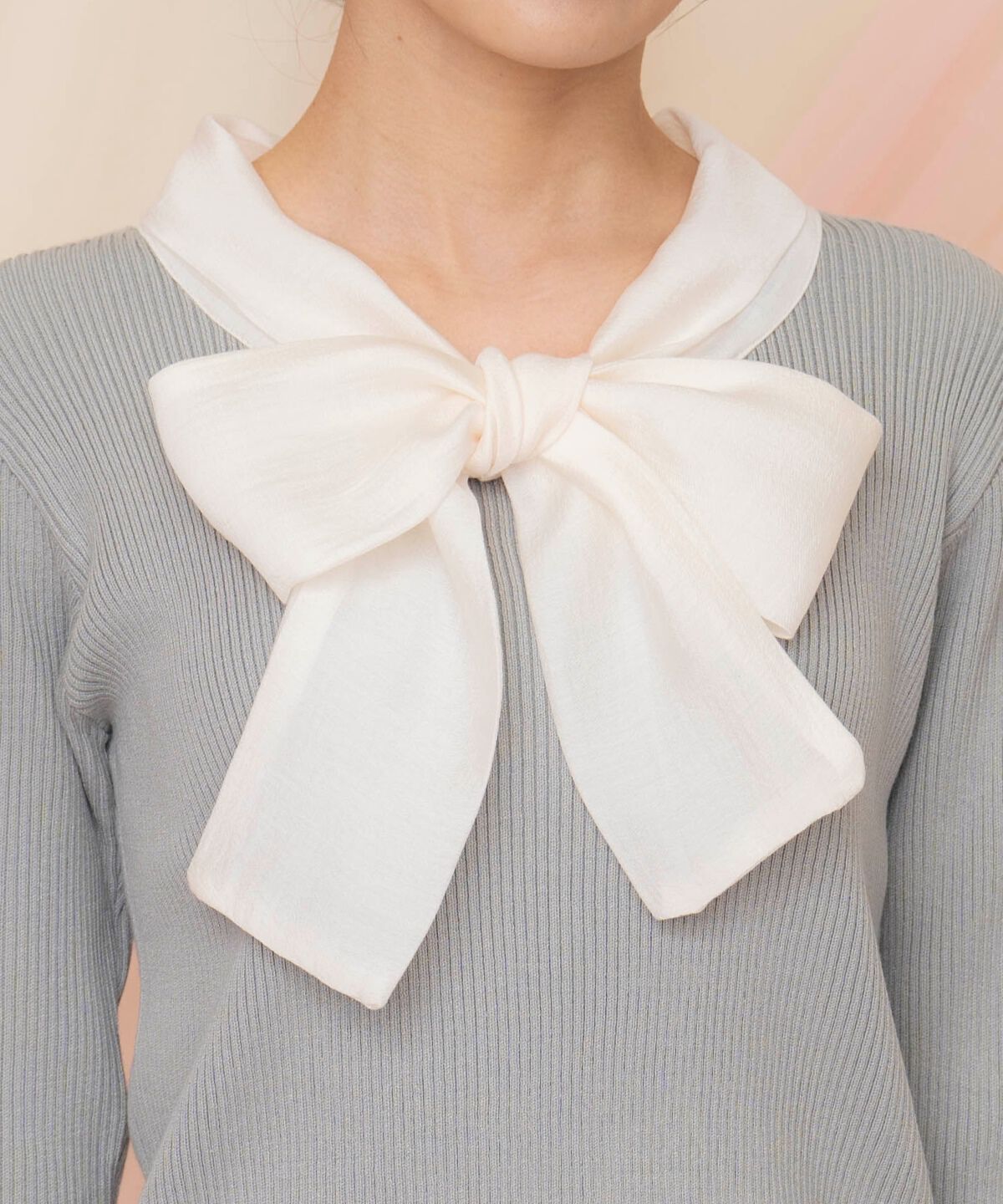 WILLSELECTION「シアーリボンタイプルオーバー」|ニット・セーター|