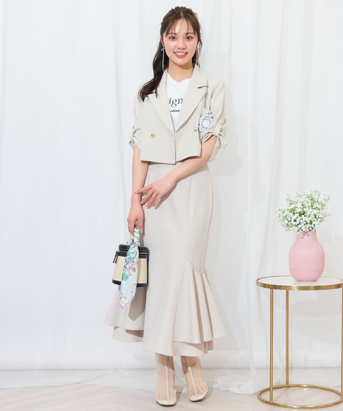 WILLSELECTION「裾ボリュームマーメイドスカート」|フレア|