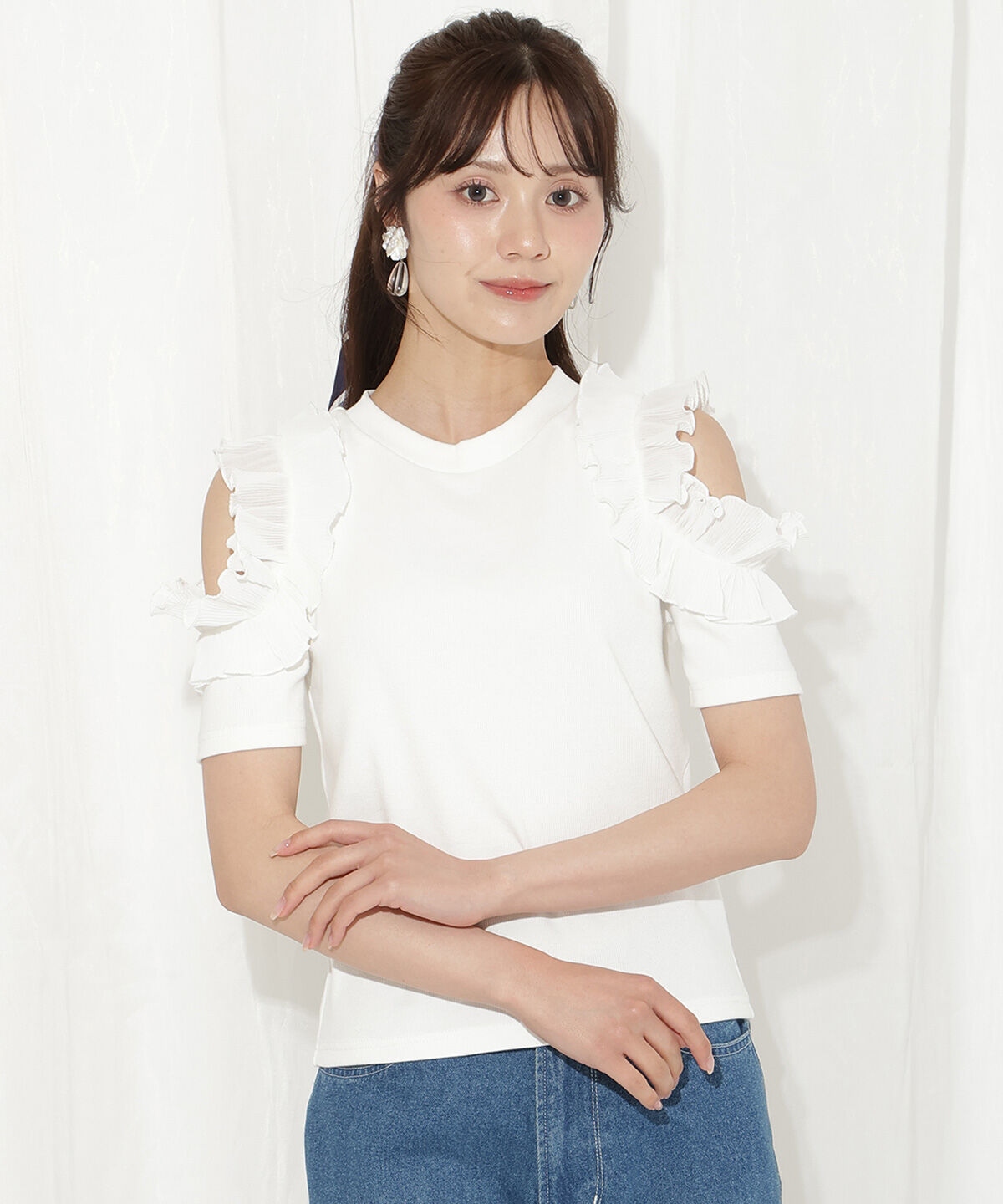 WILLSELECTION「バックリボンプリーツフリルカットソー」|Tシャツ・カットソー|