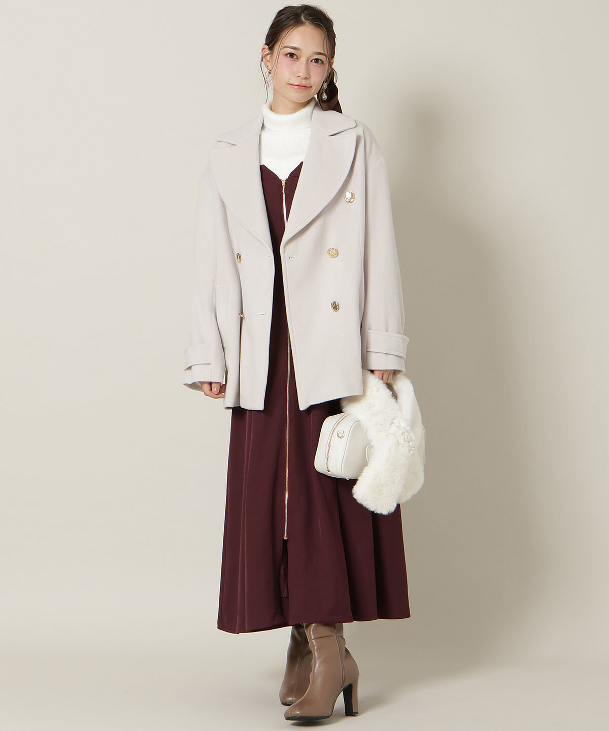 WILLSELECTION「ゴールドボタンミドル丈Ｐコート」|その他|