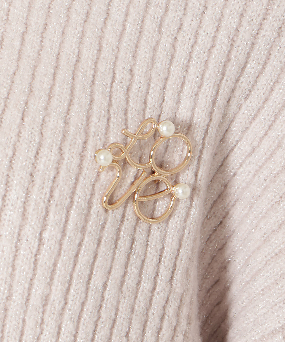 WILLSELECTION「ブローチ付きクロップドラメニット」|ニット・セーター|