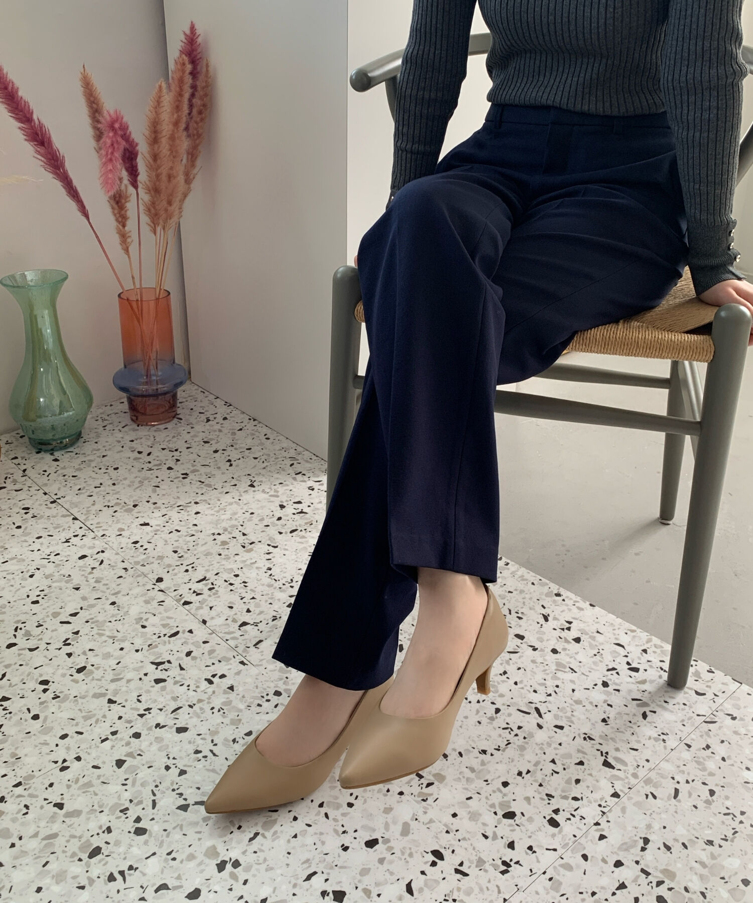 ORiental TRaffic「【跳べるパンプス/シリーズ累計１５０万足突破】ミドルヒール パンプス /R-3202 オフィス」|パンプス|