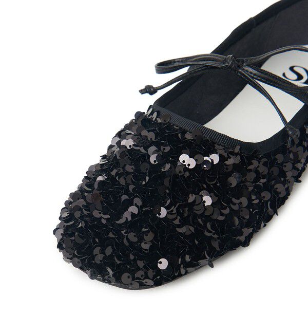 SY UNITED ARROWS「＜SY＞スパンコールバレエ フラット10●&uarr;」|バレエシューズ|