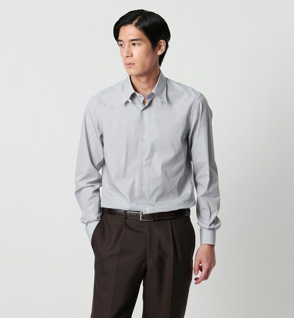 UNITED ARROWS「ALBINI ファンシーストライプ タブカラー シャツ」|シャツ・ブラウス|