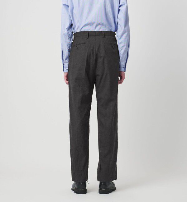 UNITED ARROWS「＜District＞ウォッシュド トロピカルウール 2プリーツ ワイドパンツ」|スラックス|