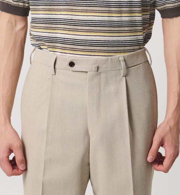 UNITED ARROWS「ポプリン 1プリーツ スラックス R-MODEL」|スラックス|