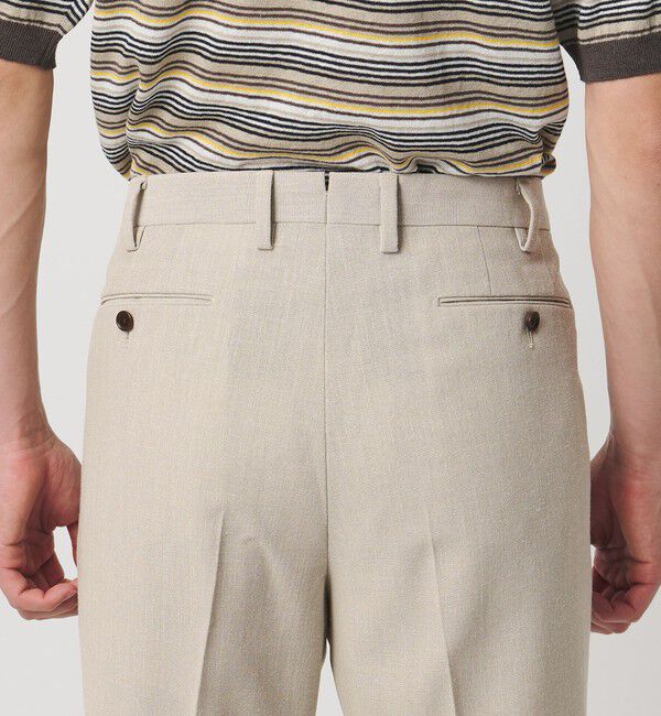 UNITED ARROWS「ポプリン 1プリーツ スラックス R-MODEL」|スラックス|