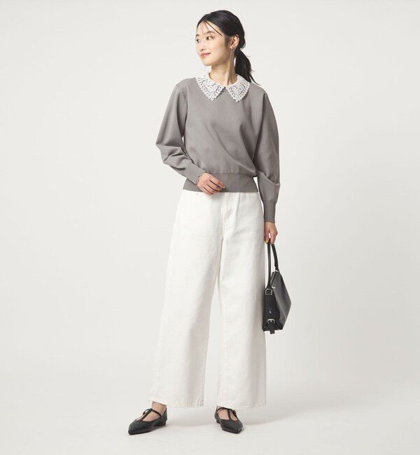 UNITED ARROWS green label relaxing「【WEB限定】エリレース 2WAY ニット プルオーバー ウォッシャブル」|ニット・セーター|