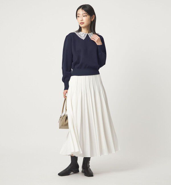 UNITED ARROWS green label relaxing「【WEB限定】エリレース 2WAY ニット プルオーバー ウォッシャブル」|ニット・セーター|