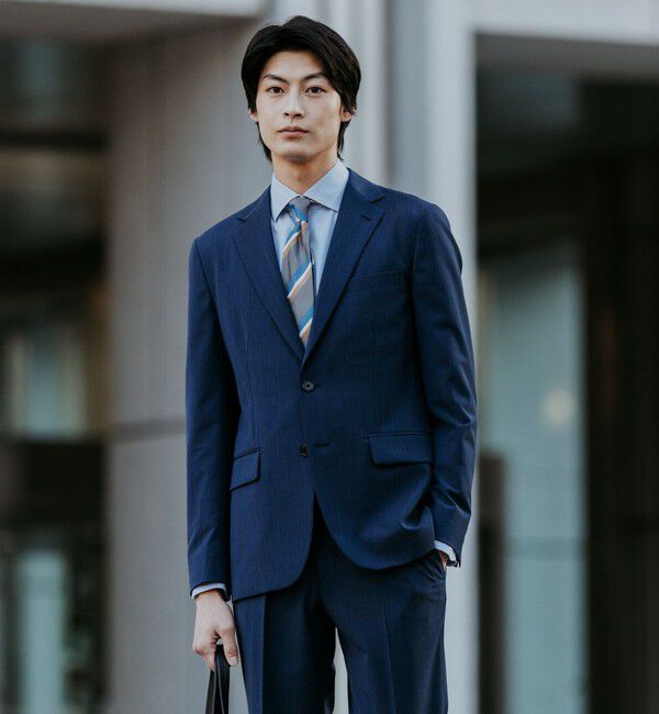 UNITED ARROWS green label relaxing「コットン ヘリンボーン ワイドカラー ドレスシャツ -形態安定-」|シャツ・ブラウス|