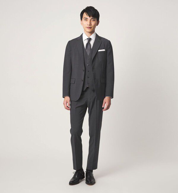 UNITED ARROWS green label relaxing「A+ TWPU トロピカル無地 2B スリム セットアップ ジャケット -ウォッシャブル・ストレッチ-」|スーツ|